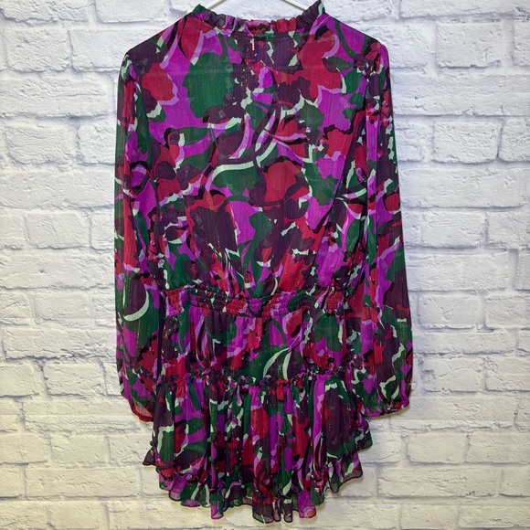 MISA Los Angeles Lorena mini dress Holiday Sparkle Abstract print Medium USA - Picture 4 of 16